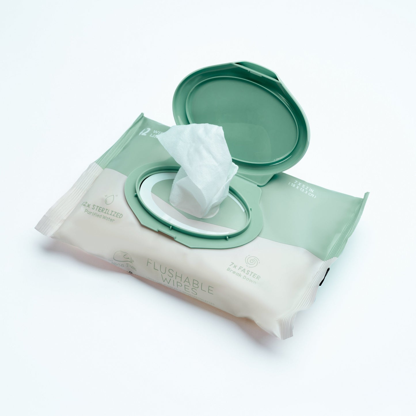 Nice Bum wipes sheet, soft and gentle, made with plant-based ingredients